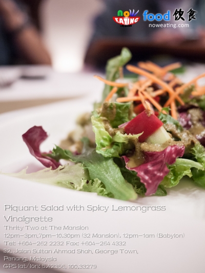 Pinquant Salad with Spicy LemongrassVinaigrette