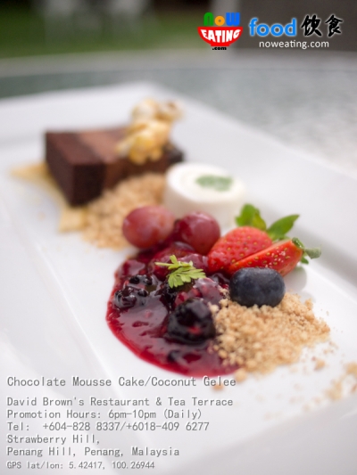 Chocolate Mousse Cake/Coconut Gelee