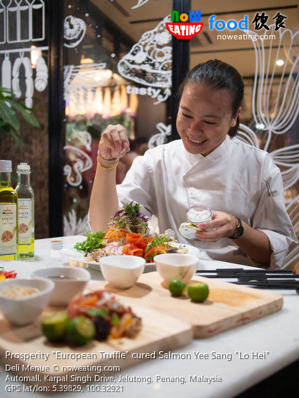 Prosperity "European Truffle" cured Salmon Yee Sang "Lo Hei"