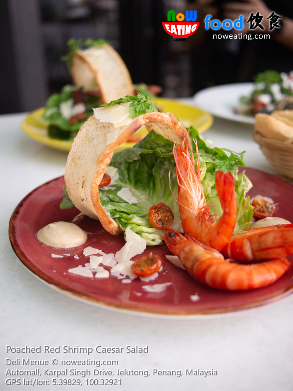 Poached Red Shrimp Caesar Salad
