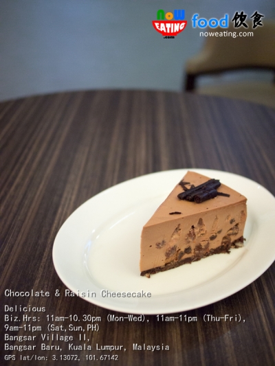 Chocolate & Raisin Cheesecake