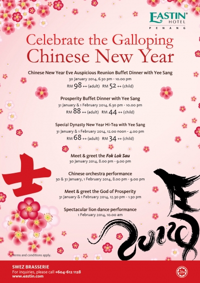 Eastin Hotel Penang CNY Menu