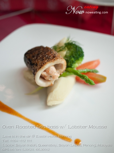Oven Roasted Sea bass w/ Lobster Mousse