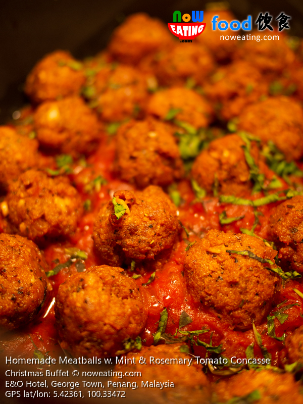 Homemade Meatballs w. Mint & Rosemary Tomato Concasse