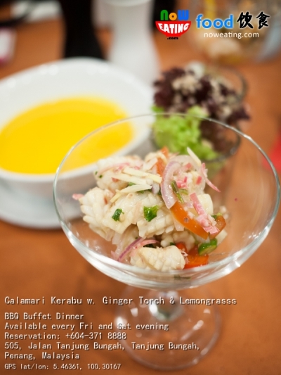Calamari Kerabu w. Ginger Torch & Lemongrasss