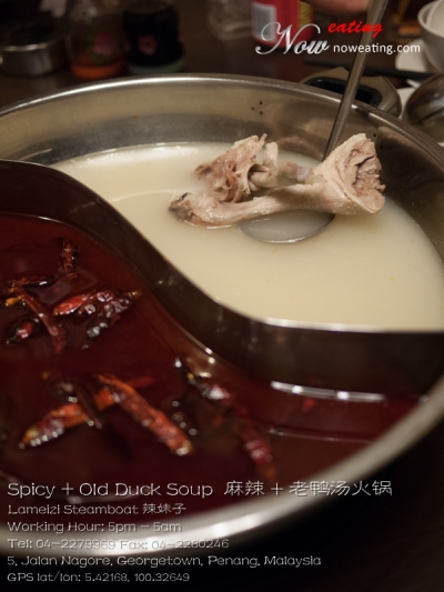 Spicy + Old Duck Soup 麻辣 + 老鸭汤火锅