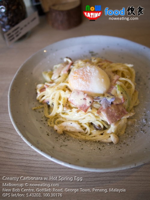 Creamy Carbonara w. Hot Spring Egg