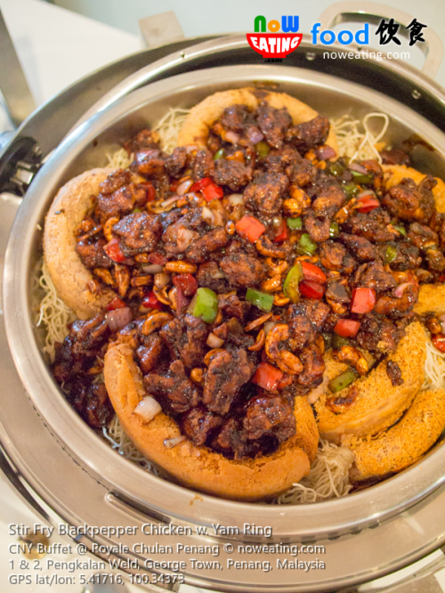 Stir Fry Blackpepper Chicken w. Yam Ring