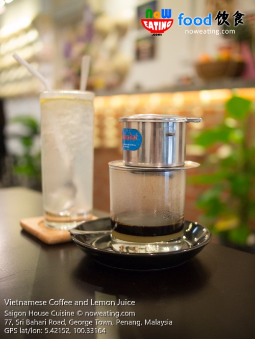 Vietnamese Coffee and Lemon Juice