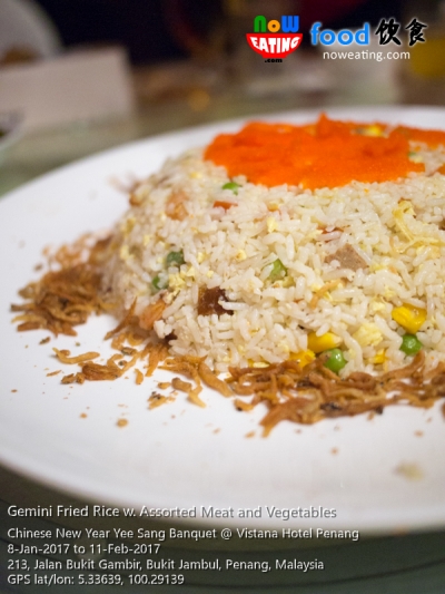 Gemini Fried Rice w. Assorted Meat and Vegetables