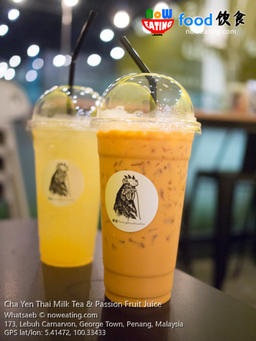 Cha Yen Thai Milk Tea & Passion Fruit Juice